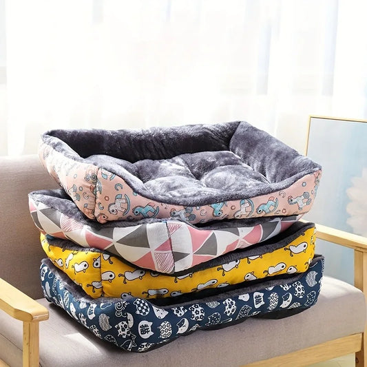 Pet Dog Bed, Sofa Cushion, Seasonal Pet Supplies, Soft and Comfortable Supplies, Large, Medium, and Small Household Cat Beds