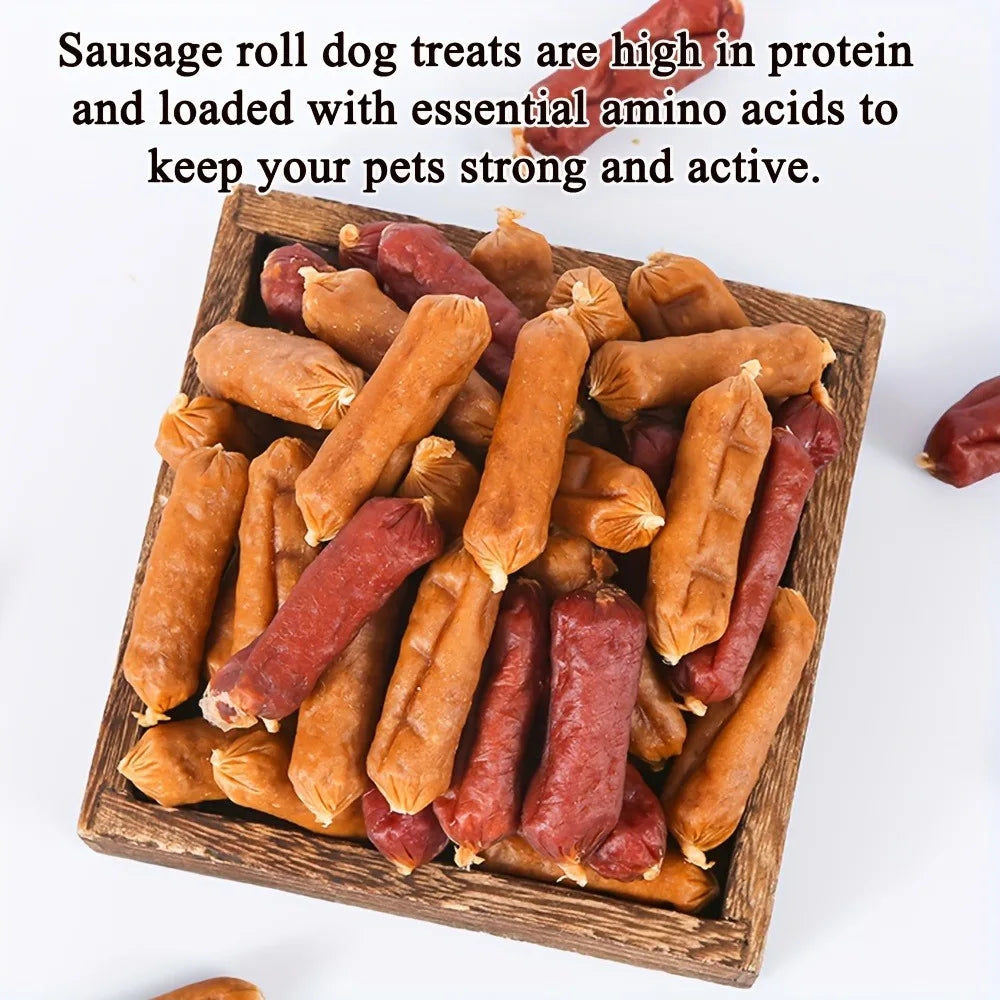 Duck And Chicken Sausages for Dogs - Treats Suitable for Small, Medium, And Large Breeds