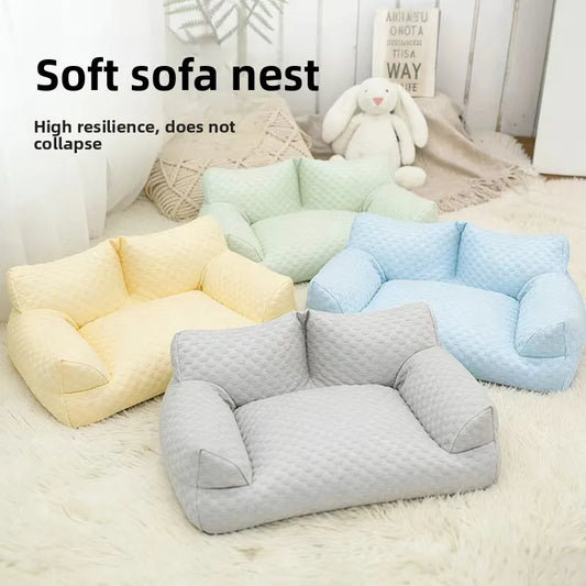 Pet Ice Silk Sofa Bed for Small Medium Large Dogs Cats Washable Dog Bed Breathable Cat Nest Comfortable Sleeping Kennel Supplies