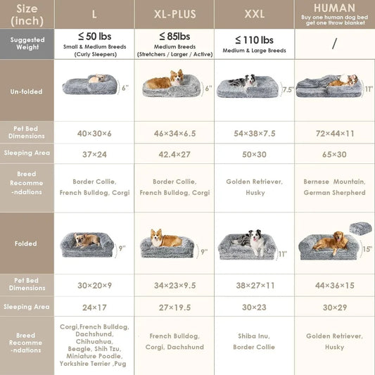 Foldable Human Dog Bed
