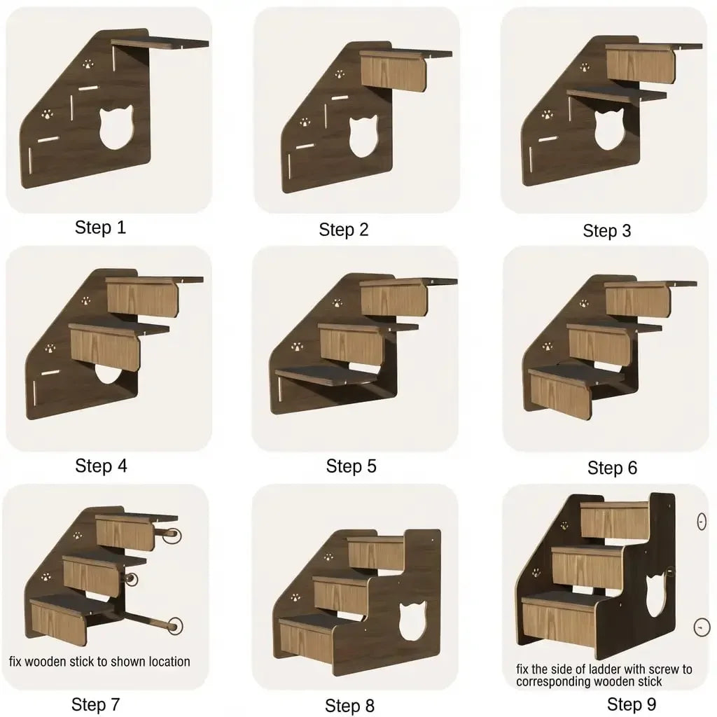 Sturdy Wooden Dog Stairs For High Beds, Heavy Duty Pet Steps Ramp For Small To Medium Dogs, Holds Up To [Insert Weight, E.G., 15
