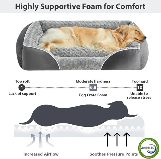 Medium Dog Bed with Orthopedic Foam,