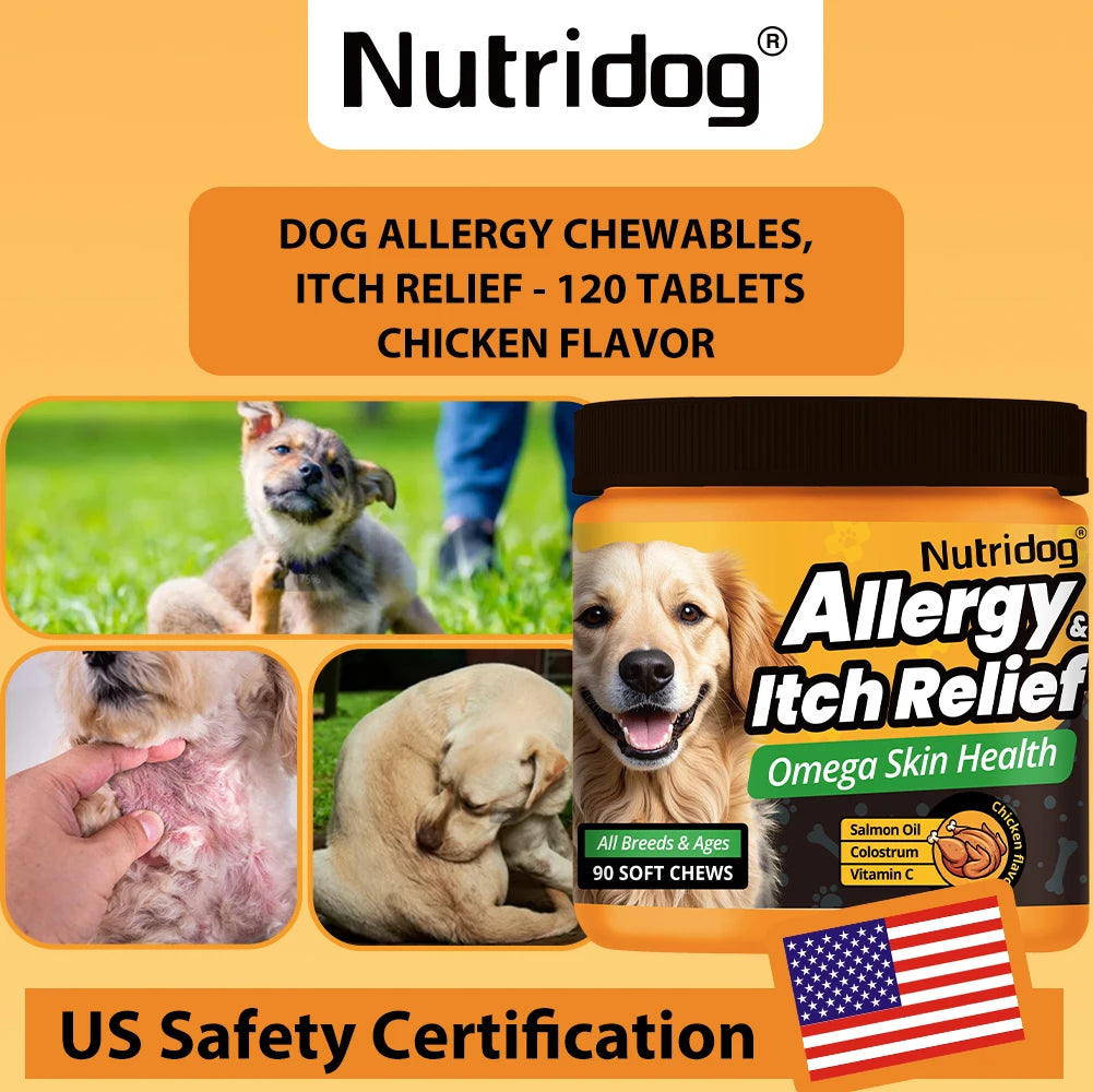 NUTRIDOG Dog Allergy Itch Relief Chews