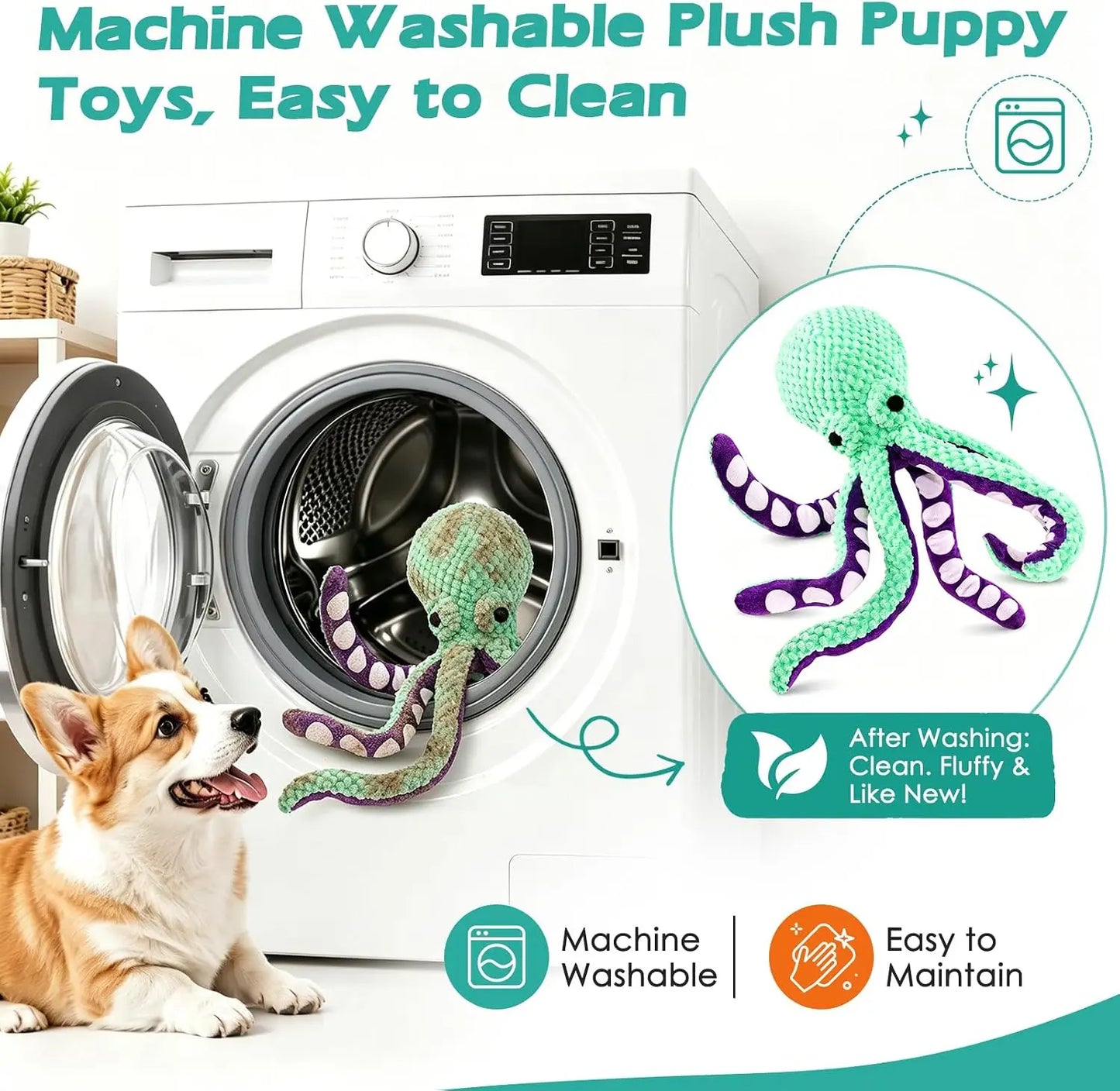 Squeaky Plush Dog Toys