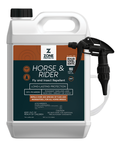 Horse & Rider Fly & Insect Repellent Spray, Gallon w/ Trigger Sprayer
