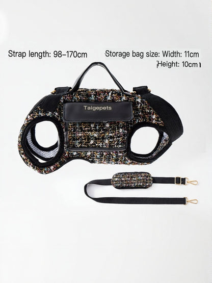 Tweed Pet Harness with Strap