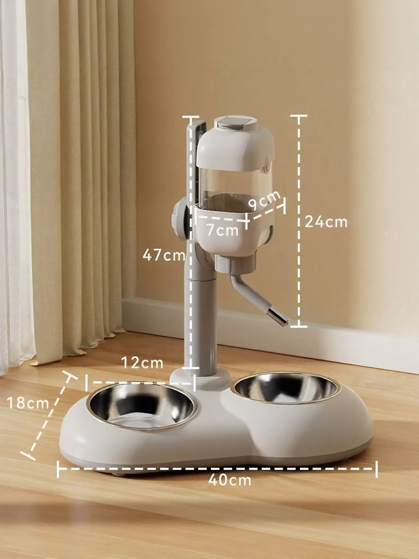 Automatic Pet Food and Water Dispenser Bowl