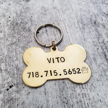 Custom Dog Bone Pet Identification Tag