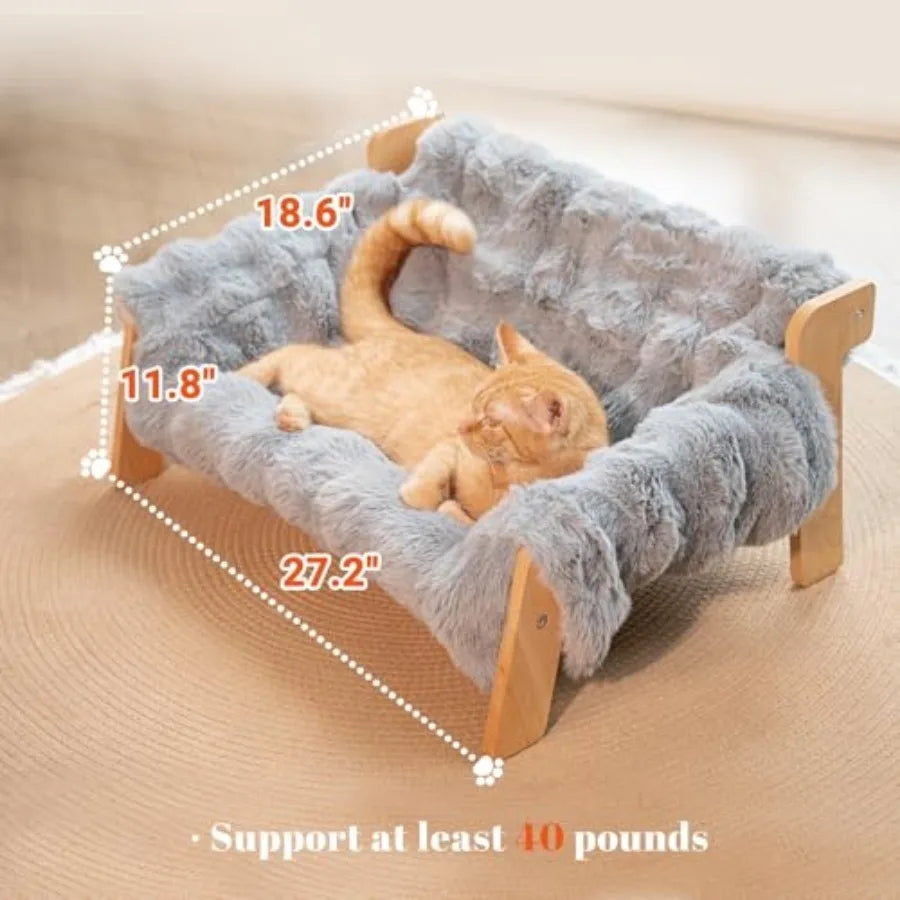 Elevated Cat Couch Bed for Indoor