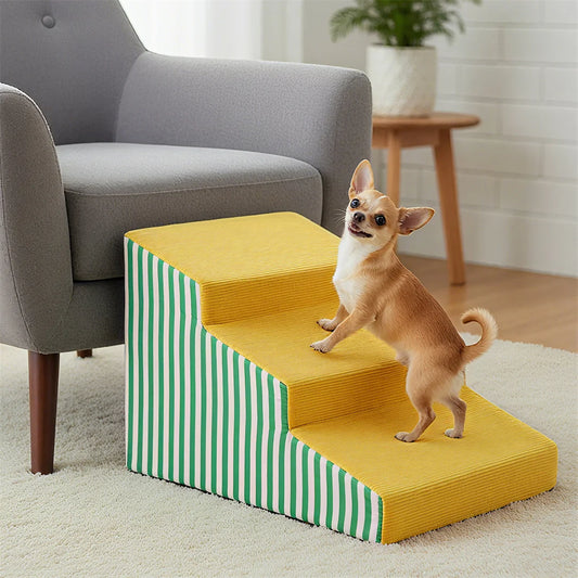 3/4/5 Steps High-Density Foam Dog Stairs