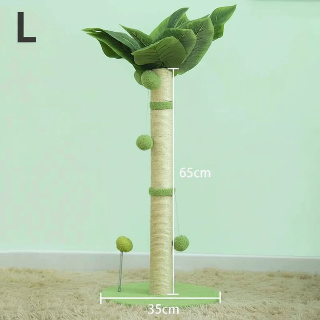 Cat Scratching Post Tree 65cm – Sisal Rope Scratch Tower with Hanging Toys