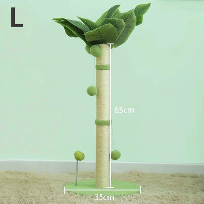 Cat Scratching Post Tree 65cm – Sisal Rope Scratch Tower with Hanging Toys