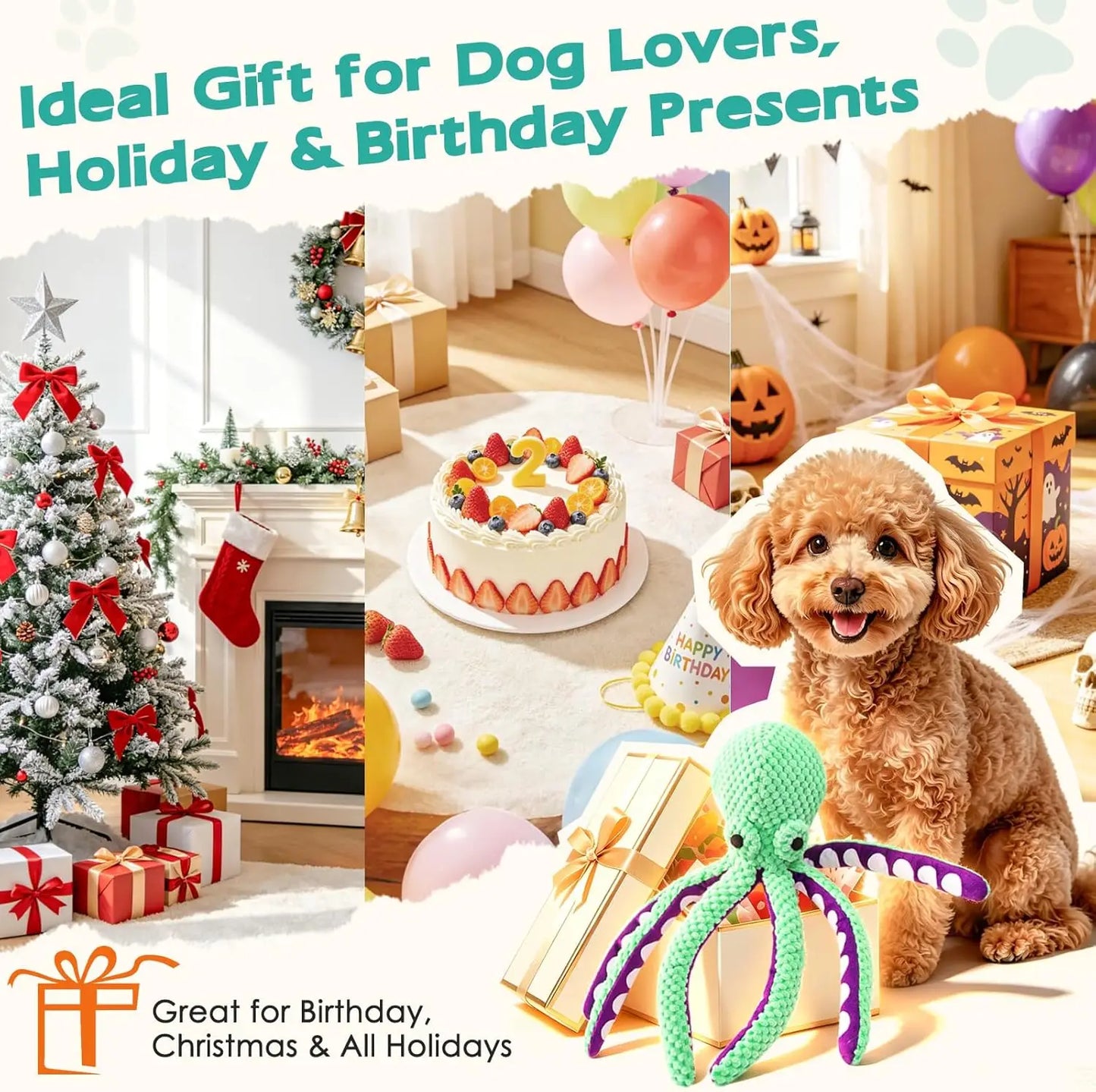 Squeaky Plush Dog Toys
