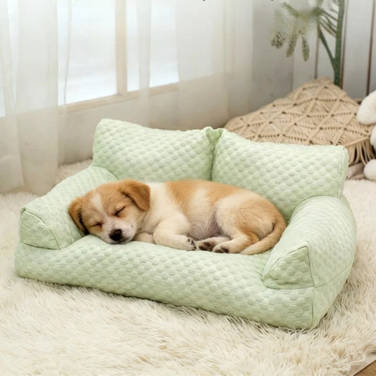 Pet Ice Silk Sofa Bed for Small Medium Large Dogs Cats Washable Dog Bed Breathable Cat Nest Comfortable Sleeping Kennel Supplies