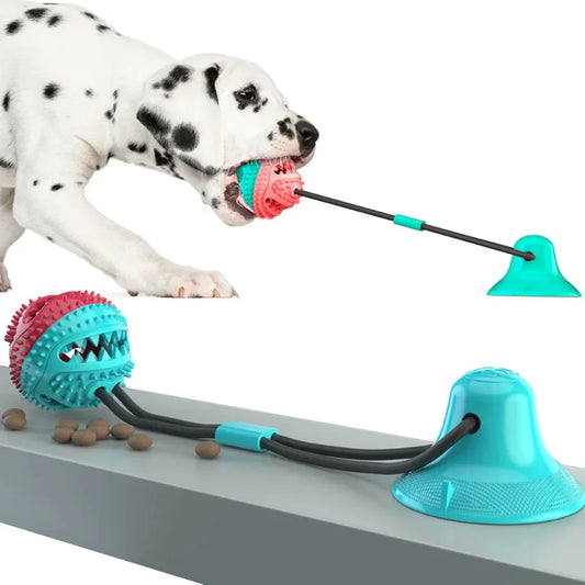 Tug Interactive Dog Ball Toy For Pet Chew Bite Tooth Cleaning Toothbrush Feeding Pet Supplies