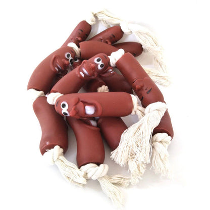 Dogs Pet Pull Toy Cotton Rope Sausage