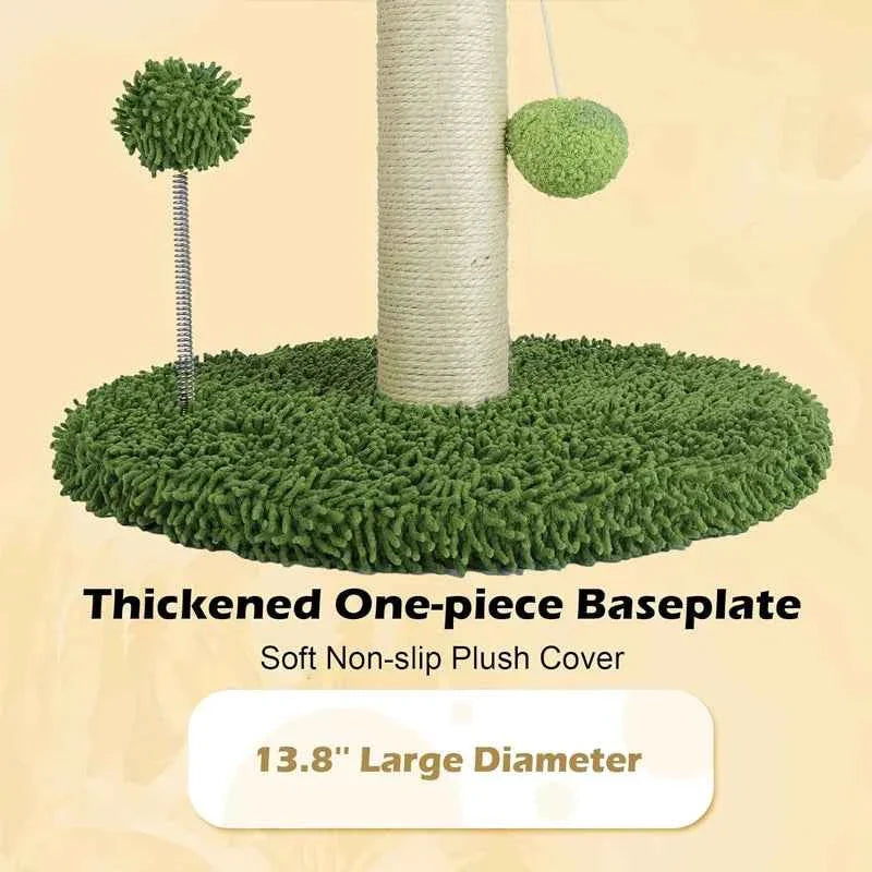 Cat Scratching Post Tree 65cm – Sisal Rope Scratch Tower with Hanging Toys