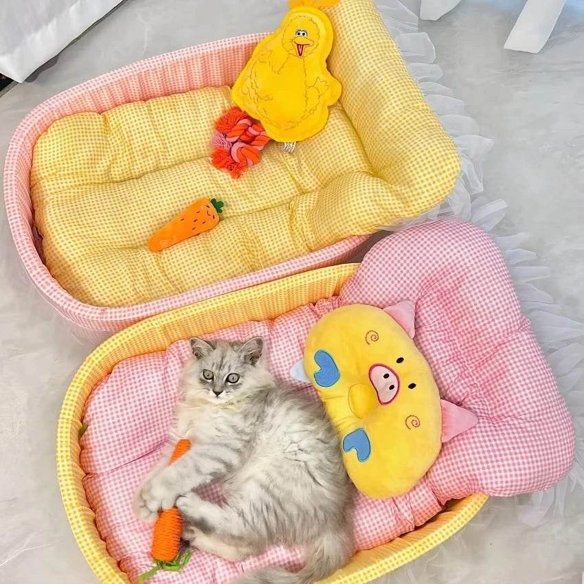 Lace-Trimmed Pet Princess Bed