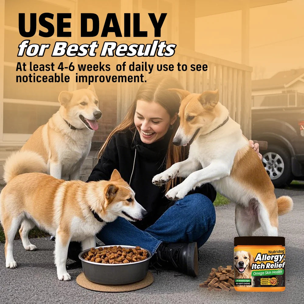 NUTRIDOG Dog Allergy Itch Relief Chews