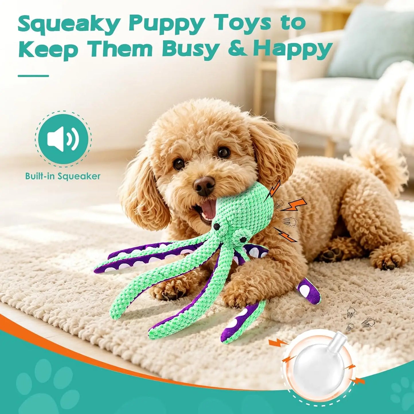 Squeaky Plush Dog Toys