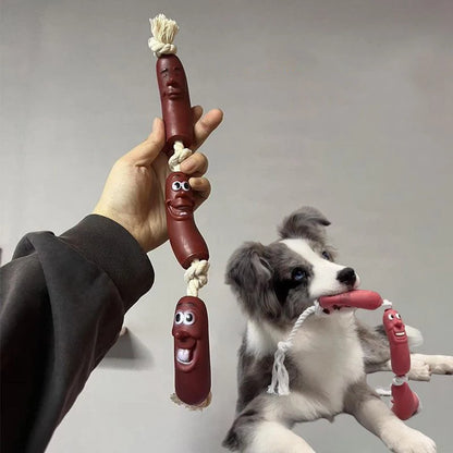 Dogs Pet Pull Toy Cotton Rope Sausage