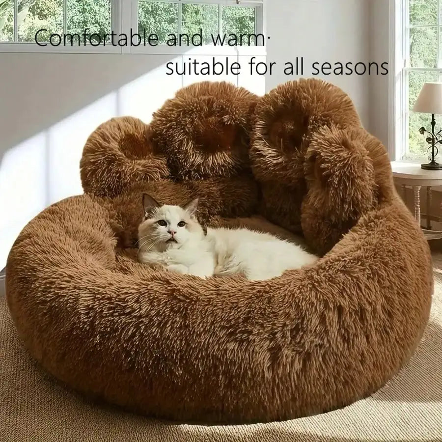 Pet Bed Pet Sofa Soft And Comfortable Bear Paw Pet Bed