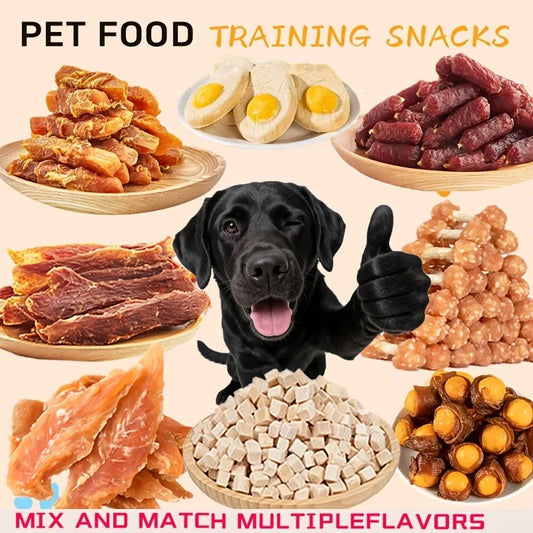 Dog Treats Assorted Pack – High-Protein Dried Chicken & Duck, Freeze-Dried Egg Yolk