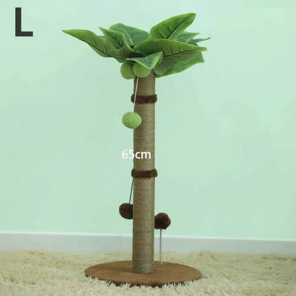 Cat Scratching Post Tree 65cm – Sisal Rope Scratch Tower with Hanging Toys