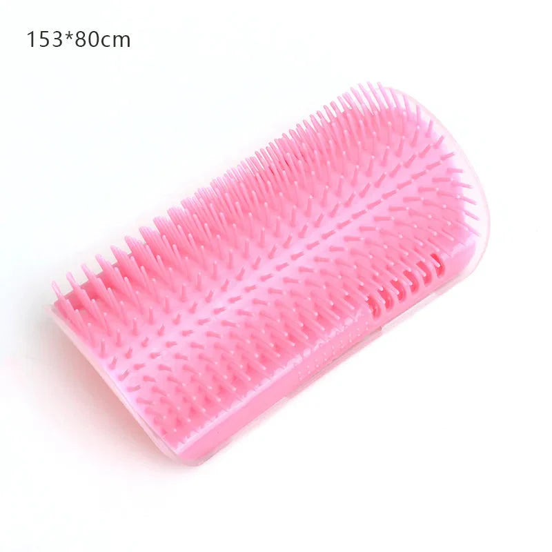 Cat Massage Brush & Hair Remover – Self-Grooming Wall Corner Comb for Cats | Detachable, Easy-Clean Pet Massage Tool