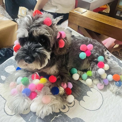 Colorful Plush Ball Cat Toys
