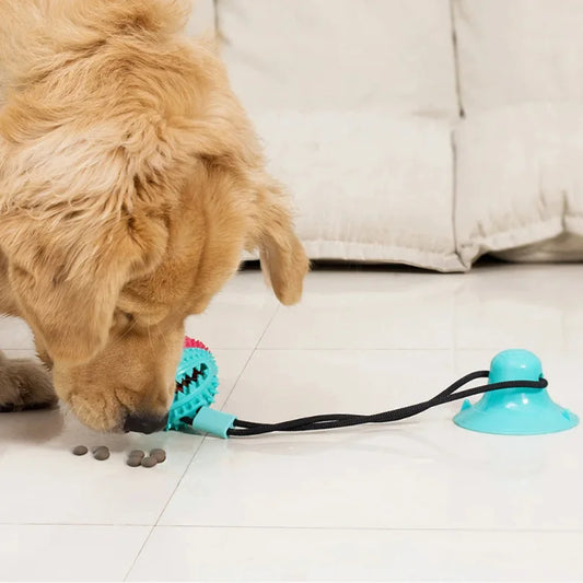 Tug Interactive Dog Ball Toy For Pet Chew Bite Tooth Cleaning Toothbrush Feeding Pet Supplies