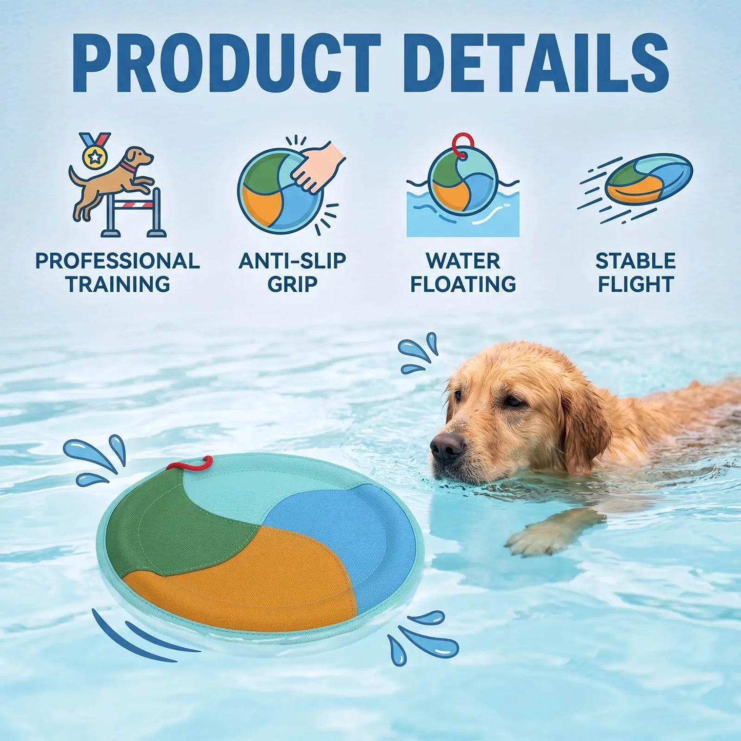 Floating dog frisbee toy