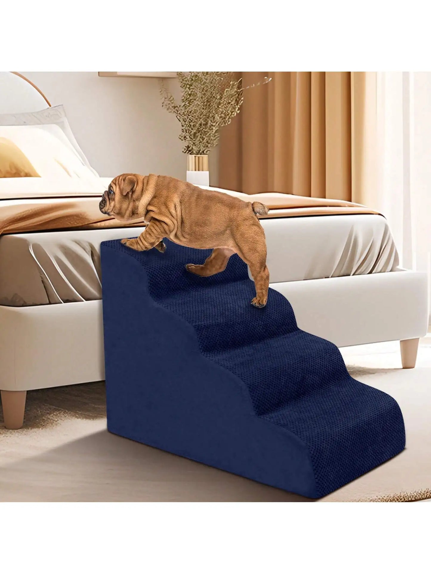 Dog Stairs & Ramp - High-Density Foam Pet Steps, Extra-Wide