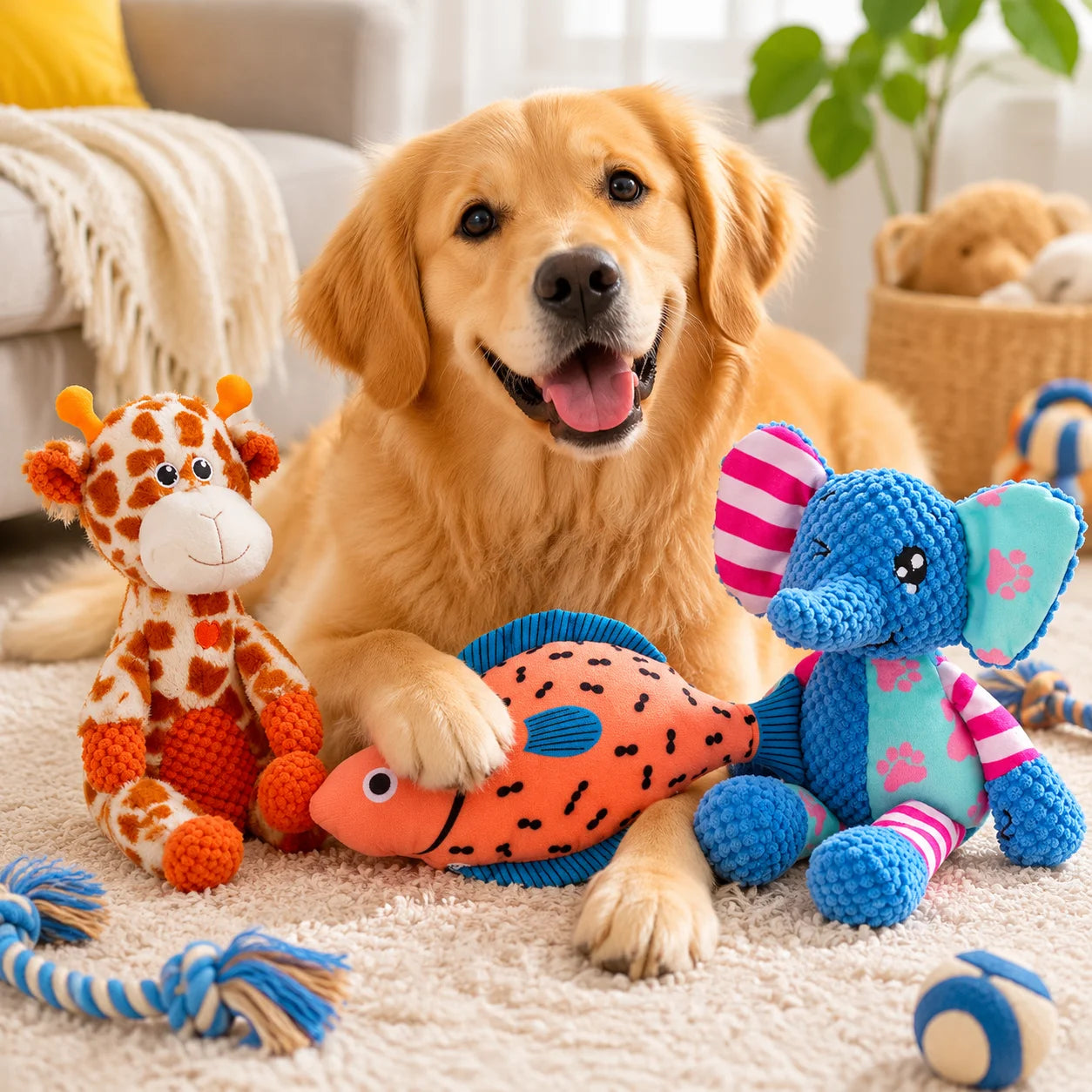 3Pcs Medium Dog Chew Toy Set
