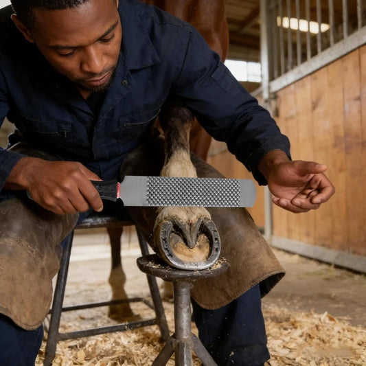 Horseshoe File with Handle High-Carbon Steel Farrier Tool