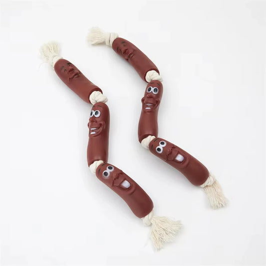 Dogs Pet Pull Toy Cotton Rope Sausage