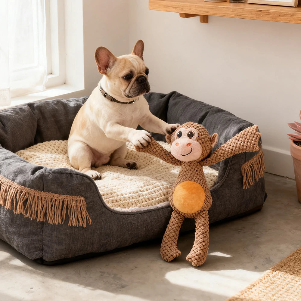 Durable Long-Legged Monkey Squeaky