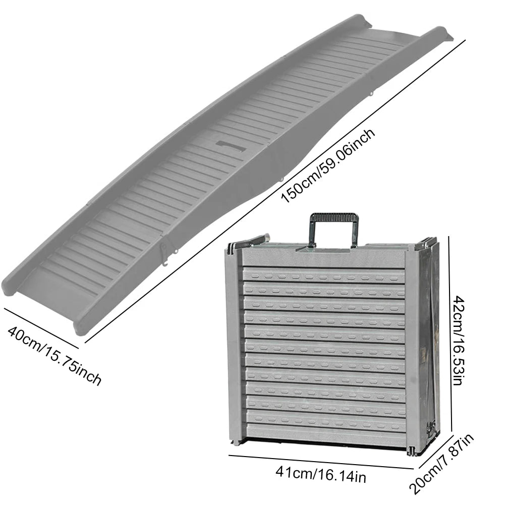 Folding Extra Wide Dog Steps  Foldable Car Ramp for Medium & Large Dogs Get Into A Car