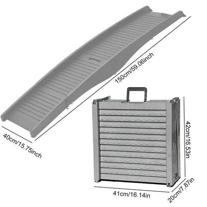 Folding Extra Wide Dog Steps  Foldable Car Ramp for Medium & Large Dogs Get Into A Car