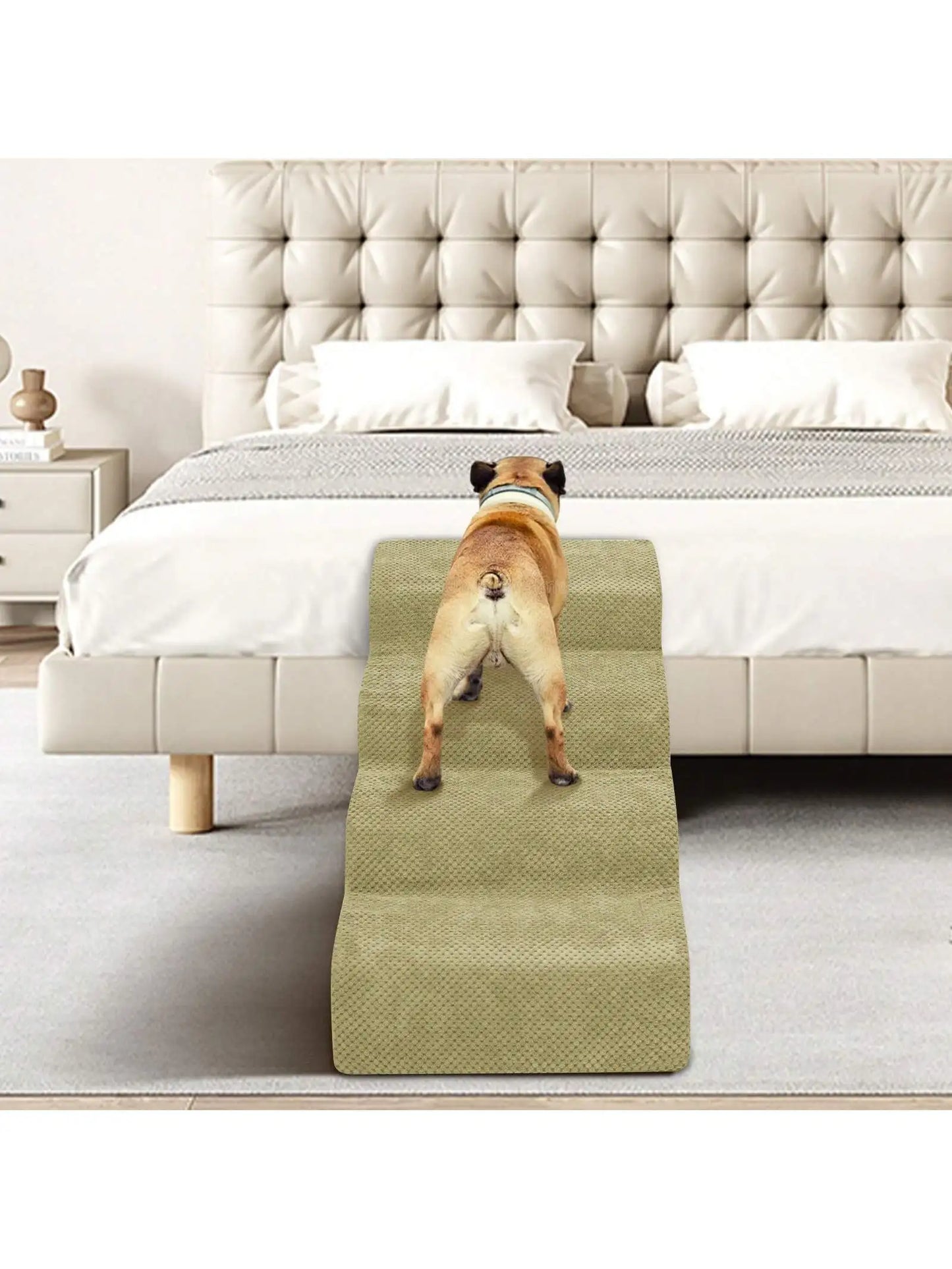 Dog Stairs & Ramp - High-Density Foam Pet Steps, Extra-Wide