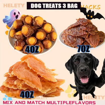 Dog Treats Assorted Pack – High-Protein Dried Chicken & Duck, Freeze-Dried Egg Yolk