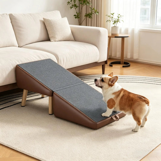 Foldable 2-in-1 Wooden Pet Steps Dog Stairs for Small Dogs And Cats
