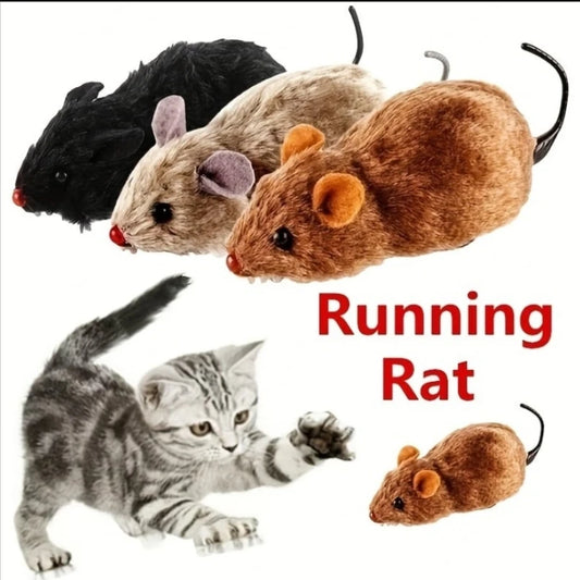 1Pc Lifelike Plush Mouse Running Rat