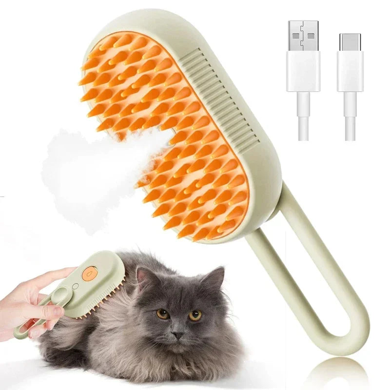 Steam Pet Brush 3-in-1