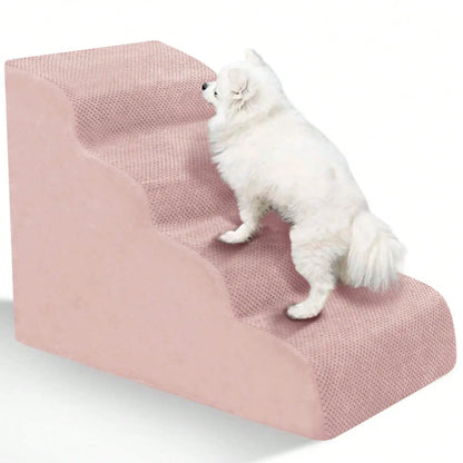 Dog Stairs & Ramp - High-Density Foam Pet Steps, Extra-Wide