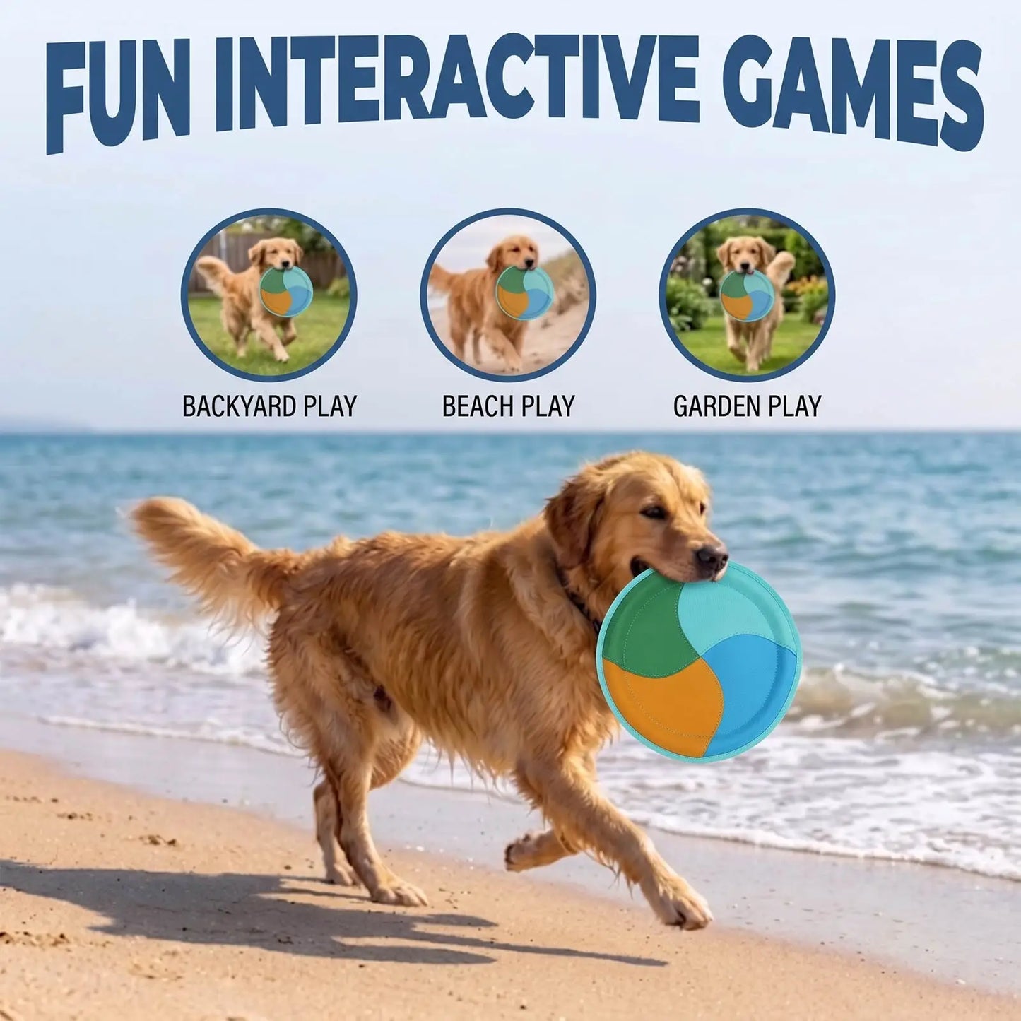 Floating dog frisbee toy