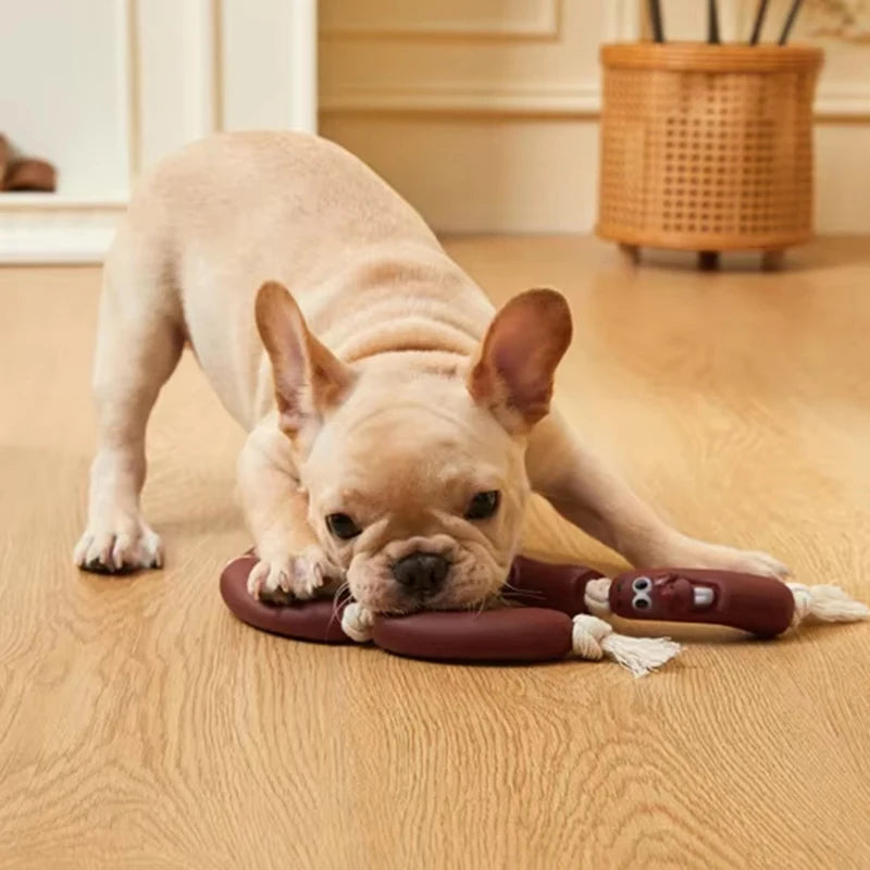 Dogs Pet Pull Toy Cotton Rope Sausage