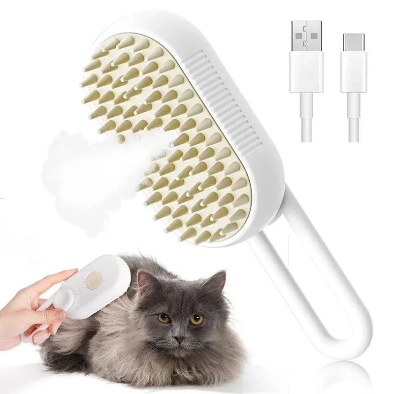Steam Pet Brush 3-in-1