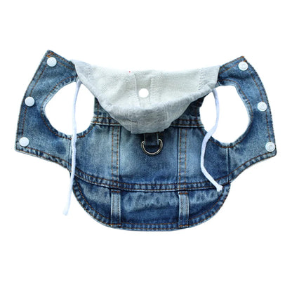 Cool Dog Jean Jacket Vest with D-Ring Hoodies