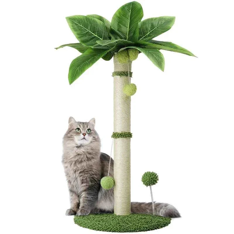 Cat Scratching Post Tree 65cm – Sisal Rope Scratch Tower with Hanging Toys